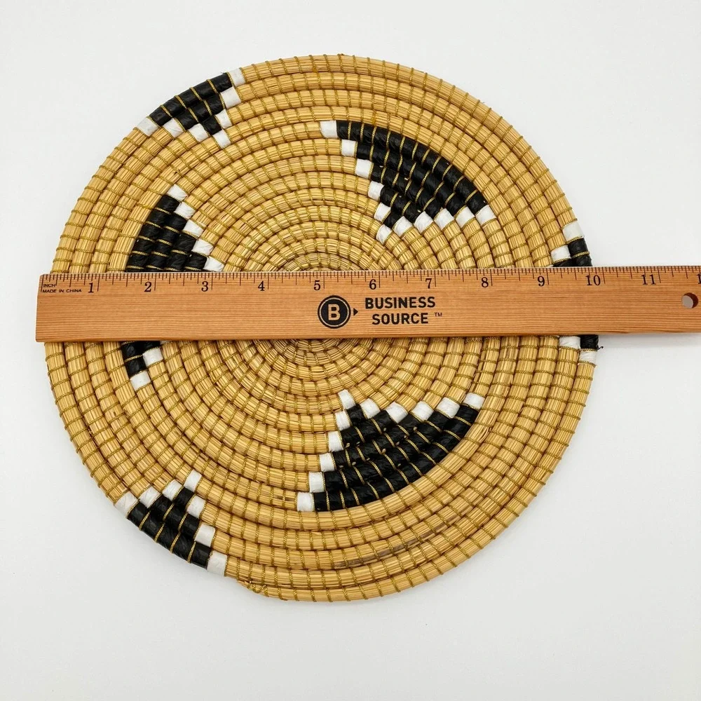 African Coiled Wall Basket Tray 10.5